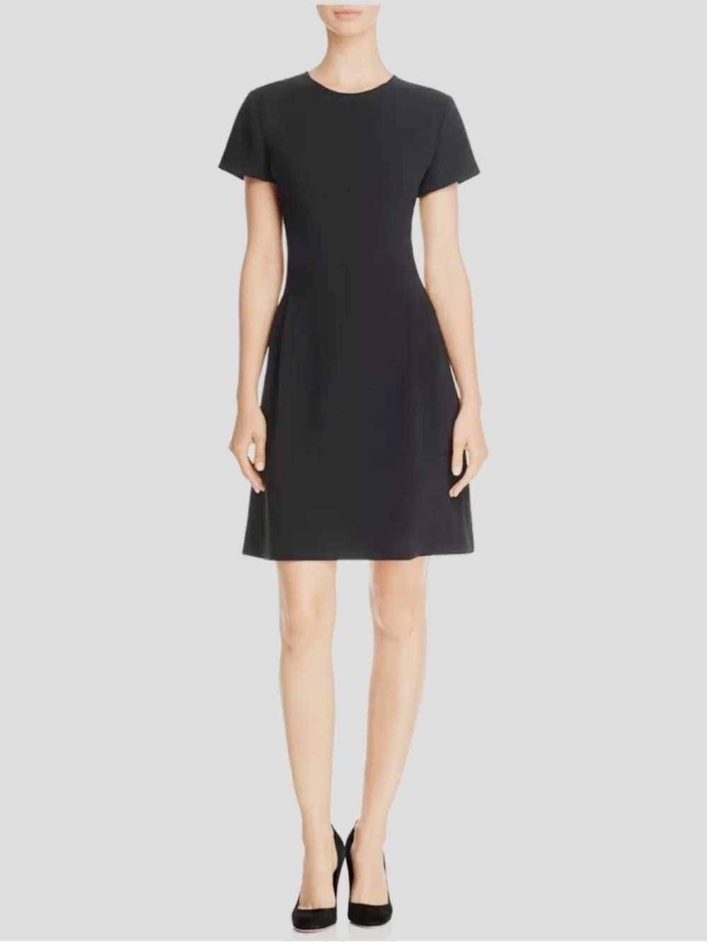 Theory Corset Admiral Crepe Tee Dress In Navy Workwear